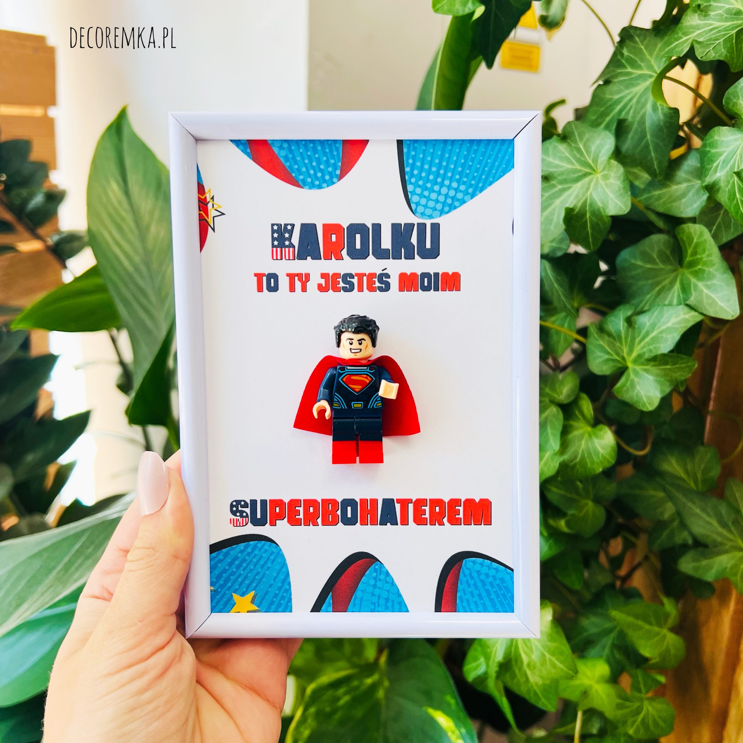 Ramka na Dzień Chłopaka z superbohaterem
