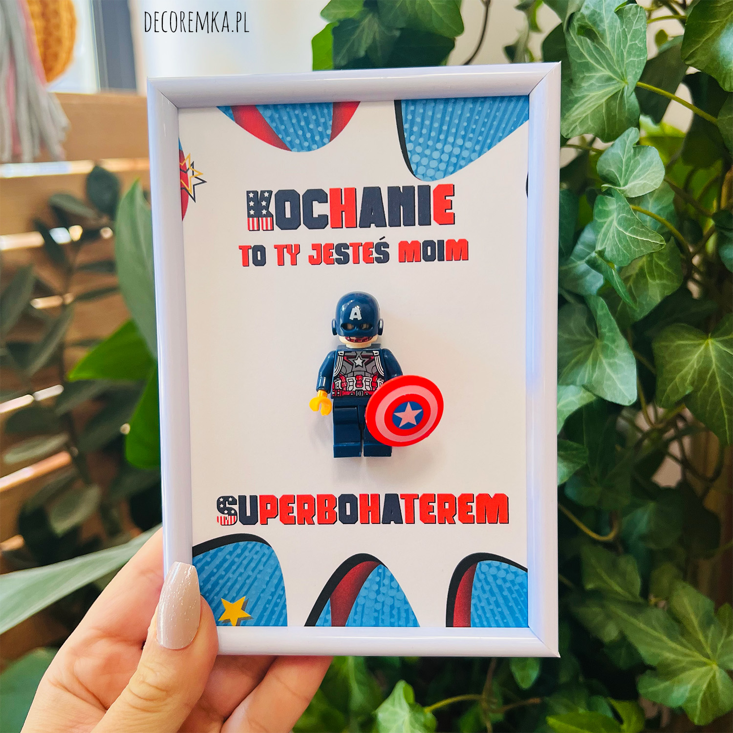 ramka superbohater kapitan ameryka