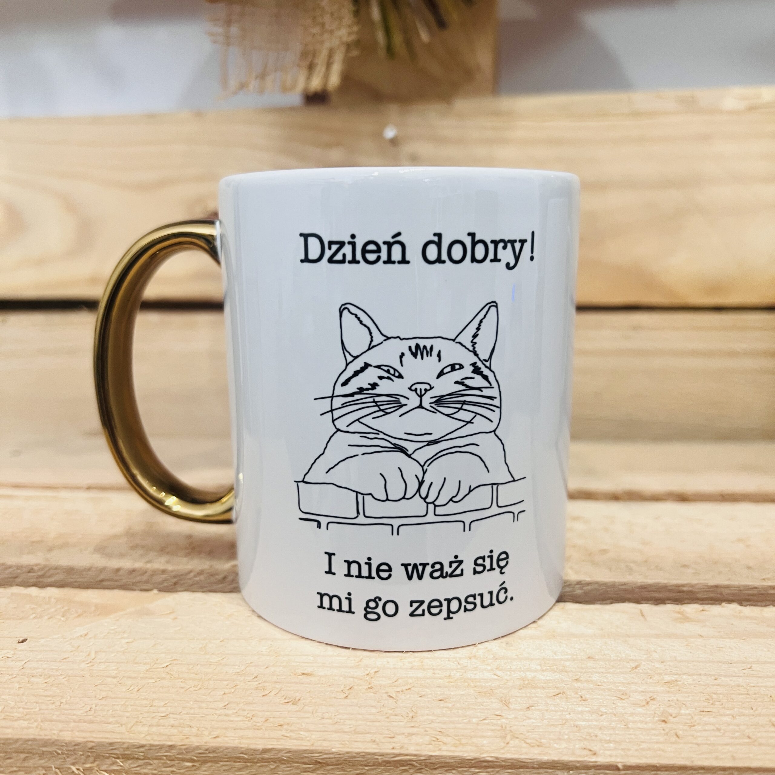 Kubek - dzień dobry (złoty)