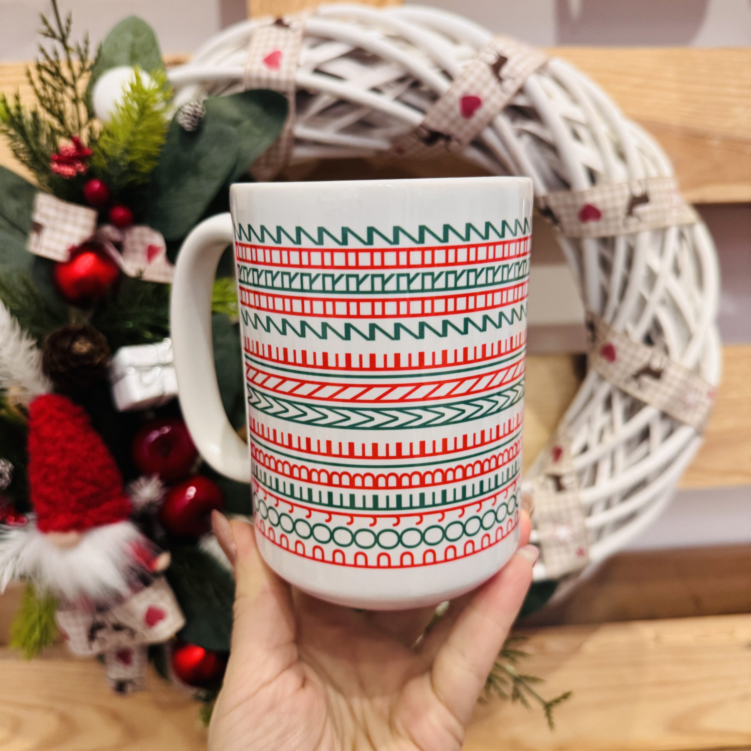 Kubek z ukrytym napisem - pojebie mnie zaraz XMAS